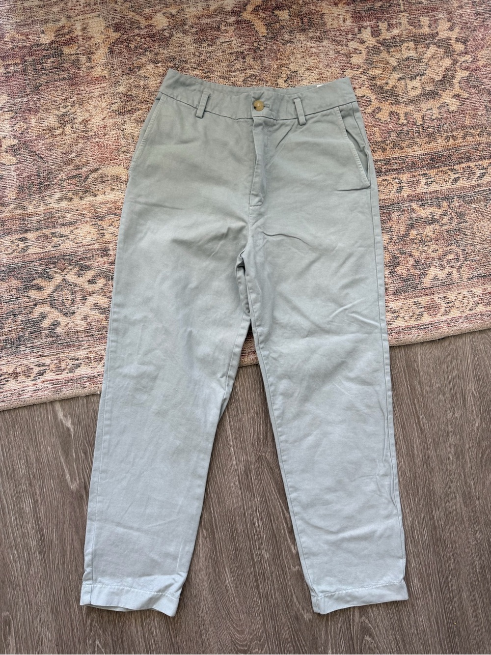 Forte_Forte Cotton Twill Tapered Trousers Blue Size 0